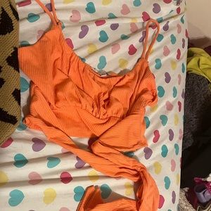 Orange crop top